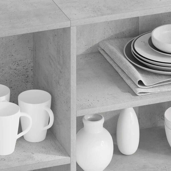 vidaXL skænk 120x30x75 cm konstrueret træ betongrå