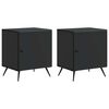 vidaXL Natskab 2 pcs Sort 43 x 34,5 x 50 cm Konstrueret tr&aelig;