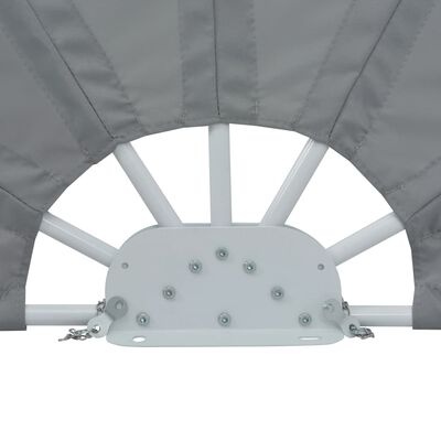vidaXL sammenklappelig sidemarkise til terrasse grå 200 cm