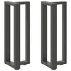 vidaXL konsolbordben T-formet 2 stk. antracit 25x28x(72-73) cm st&aring;l