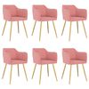 vidaXL spisebordsstole 6 stk. velour lyser&oslash;d