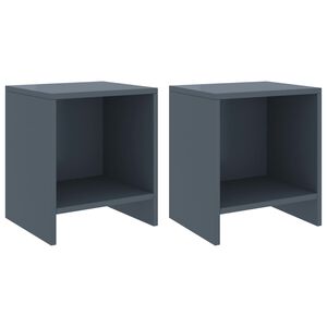 vidaXL sengeskabe 2 stk. 35x30x40 cm massivt fyrretr&aelig; lysegr&aring;