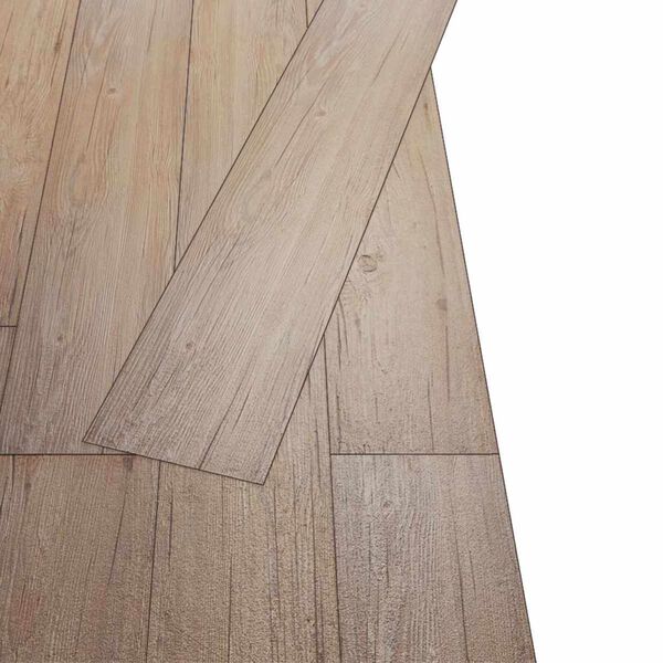 vidaXL Gulvplanker 18 pcs Eg Brun 2,51 m&sup2; PVC