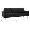 vidaXL 3-personers sofa stof sort