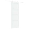 vidaXL Skyded&oslash;r Hvid 83 x 232 cm Massivt fyrretr&aelig;