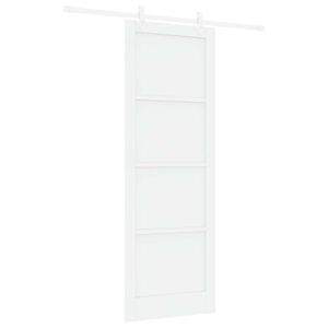 vidaXL Skyded&oslash;r Hvid 83 x 232 cm Massivt fyrretr&aelig;