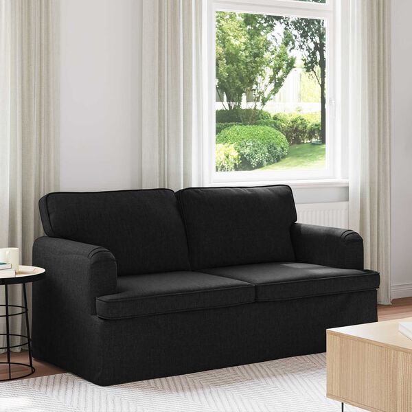 vidaXL Sofa 140cm Sort Metal