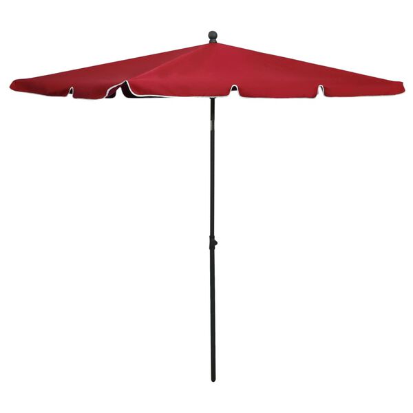vidaXL parasol med stang 210x140 cm bordeauxfarvet