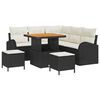 vidaXL Havesofa S&aelig;t 8 stk. Sort polyrattan