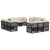 vidaXL Havesofa S&aelig;t 12 stk. Sort polyrattan