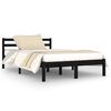 vidaXL sengeramme 120x200 cm massivt fyrretr&aelig; sort