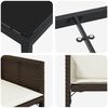 vidaXL Have Spisebordss&aelig;t 9 pcs Brun polyrattan
