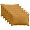 vidaXL Pudebetr&aelig;k 6 stk. HOUTEN Gul 30 x 50 cm cordfl&oslash;jl