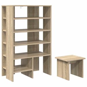 vidaXL Sko skab 2 stk. 62 x 35 x 100 cm Konstrueret tr&aelig; Sonoma-eg