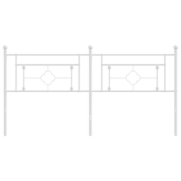 vidaXL sengegavl 180 cm metal hvid