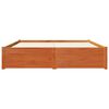 vidaXL Sengestel med skuffe Voks brun 150 x 200 cm Massivt fyrretr&aelig;