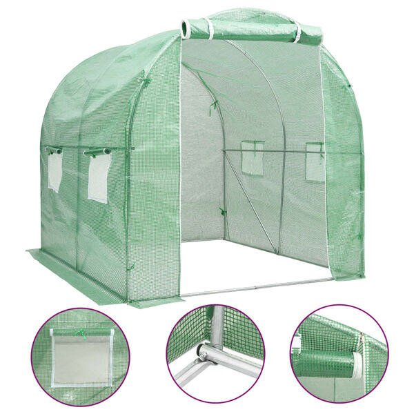 vidaXL drivhus 4 m&sup2; 2x2x2 m