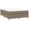 vidaXL Boxspring sengeramme 140x190 cm stof gr&aring;brun