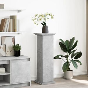 vidaXL piedestal med opbevaring 31x30x90 cm konstrueret tr&aelig; betongr&aring;