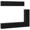 vidaXL TV Cabinet Set 6 stk. 30,5 x 30 x 90 cm Sort eg
