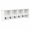 vidaXL V&aelig;gmonteret Jakkeholder V&aelig;gmonteret Hvid 75 x 16 x 26 cm