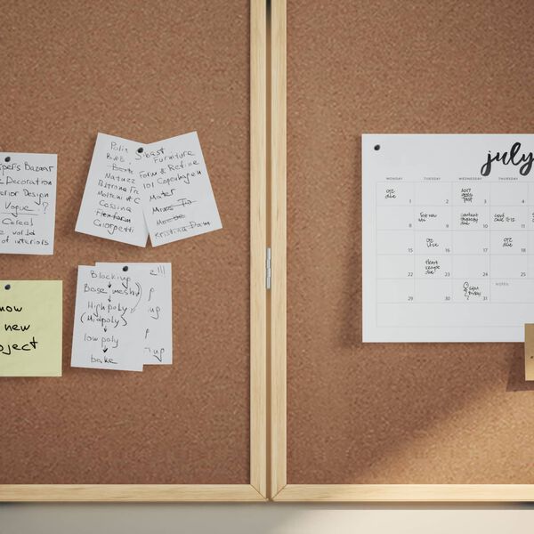 vidaXL Bulletin Tavle Brun 80 x 80 x 1.4 cm Massivt fyrretr&aelig;