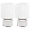 vidaXL bordlamper 2 stk. touch-knap E14 hvid