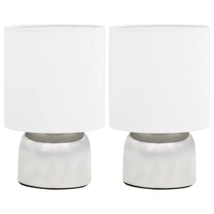 vidaXL bordlamper 2 stk. touch-knap E14 hvid