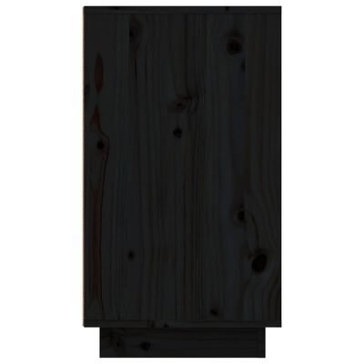 vidaXL skoreol 110x34x61 cm massivt fyrretræ sort