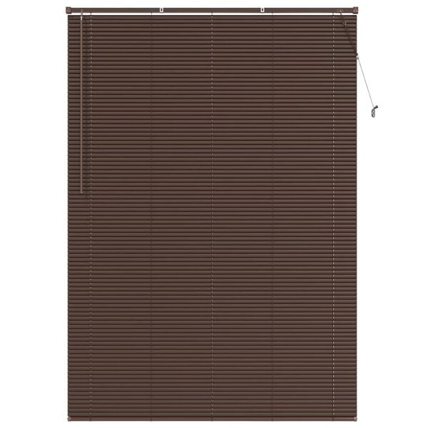 vidaXL Persienner Indstillelig M&oslash;rk Brun med M&oslash;nster 213 x 130 cm PVC