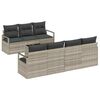 vidaXL Sofa S&aelig;t 8 stk. 7-Antal s&aelig;der Lysegr&aring; polyrattan