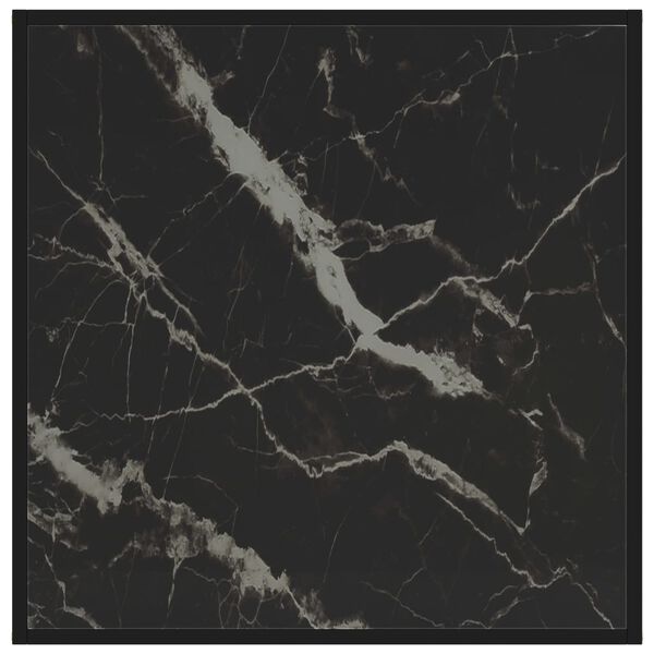 vidaXL sofabord 80x80x35 cm h&aelig;rdet glas sort
