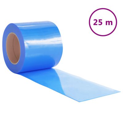 vidaXL bændelgardin 200 mm x 1,6 mm 25 m PVC blå