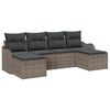 vidaXL Havesofa S&aelig;t 6 stk. Gr&aring; polyrattan
