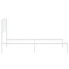 vidaXL sengeramme med sengegavl 107x203 cm metal hvid