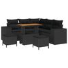 vidaXL Havesofa S&aelig;t 8 stk. Sort polyrattan