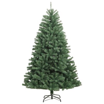 vidaXL kunstigt juletræ med juletræsfod 120 cm hængslet grøn