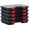 vidaXL sortimentbokse 5 stk. 34,5x25x5 cm polypropylen