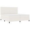 vidaXL Box spring seng Creme og hvid 200 x 200 cm Velourstof
