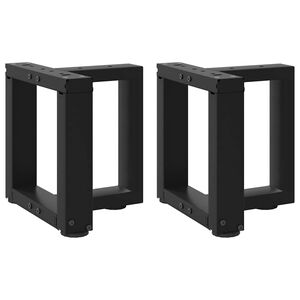 vidaXL sofabordsben T-formet 2 stk. sort 30x25x(30-31) cm st&aring;l