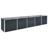 vidaXL forh&oslash;jet plantekasse 400x80x45 cm galvaniseret st&aring;l antracitgr&aring;