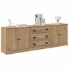 vidaXL Sideboards med skuffe 3 pcs Artisan Egetr&aelig; 70 x 35,5 x 67,5 cm