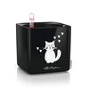 LECHUZA plantekrukke CUBE Glossy CAT 14 ALL-IN-ONE sort højglans