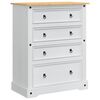 vidaXL Opbevaringskister Corona Hvid 92 x 48 x 114 cm Massivt fyrretr&aelig;