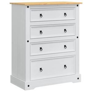 vidaXL Opbevaringskister Corona Hvid 92 x 48 x 114 cm Massivt fyrretr&aelig;