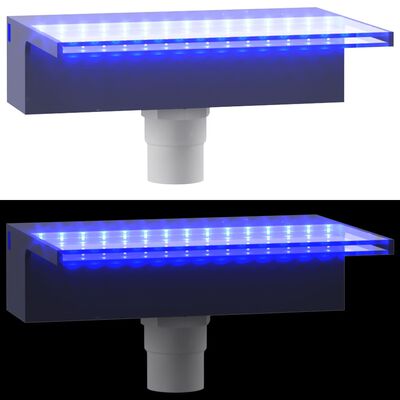 vidaXL vandfald med RGB LED'er 30 cm akryl