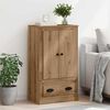 vidaXL Highboard Artisan Egetr&aelig; 60 x 35,5 x 103,5 cm Konstrueret tr&aelig;