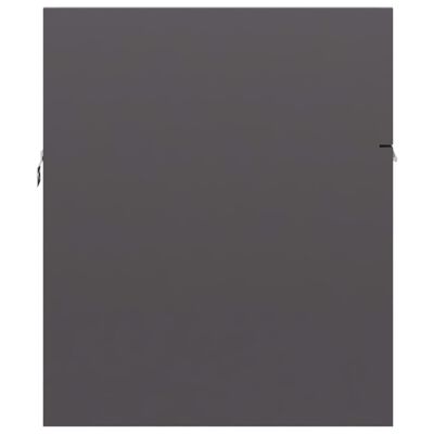 vidaXL vaskeskab 90x38,5x46 cm spånplade grå højglans