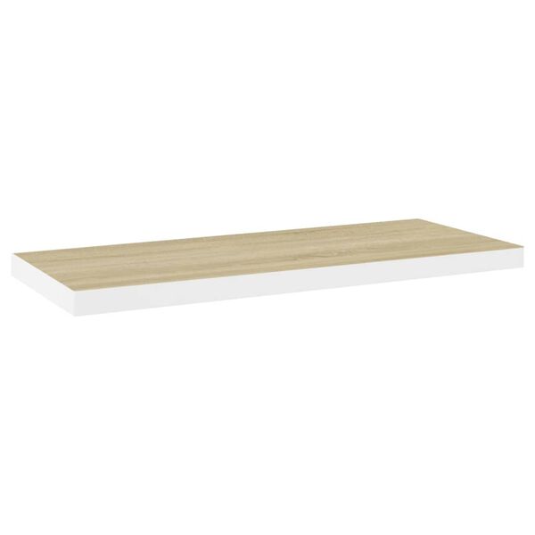 vidaXL v&aelig;ghylder 4 stk. 80x23,5x3,8 cm MDF egetr&aelig;sfarve og hvid