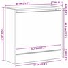 vidaXL Sko skab med hylde Gammelt tr&aelig; 60 x 21 x 57 cm Konstrueret tr&aelig;